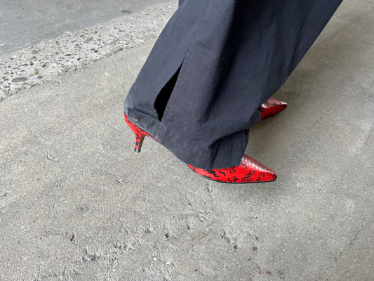 Printed kitten heels