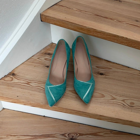Turquoise heels