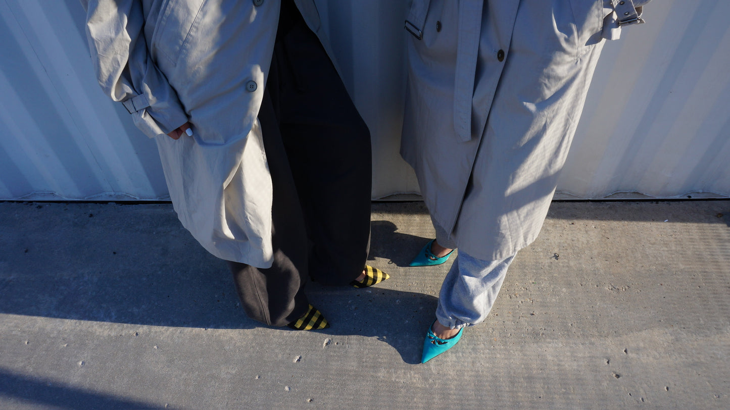 TURQUOISE BLUE KITTEN HEELS