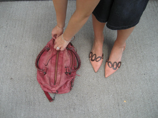 Rose kitten heels